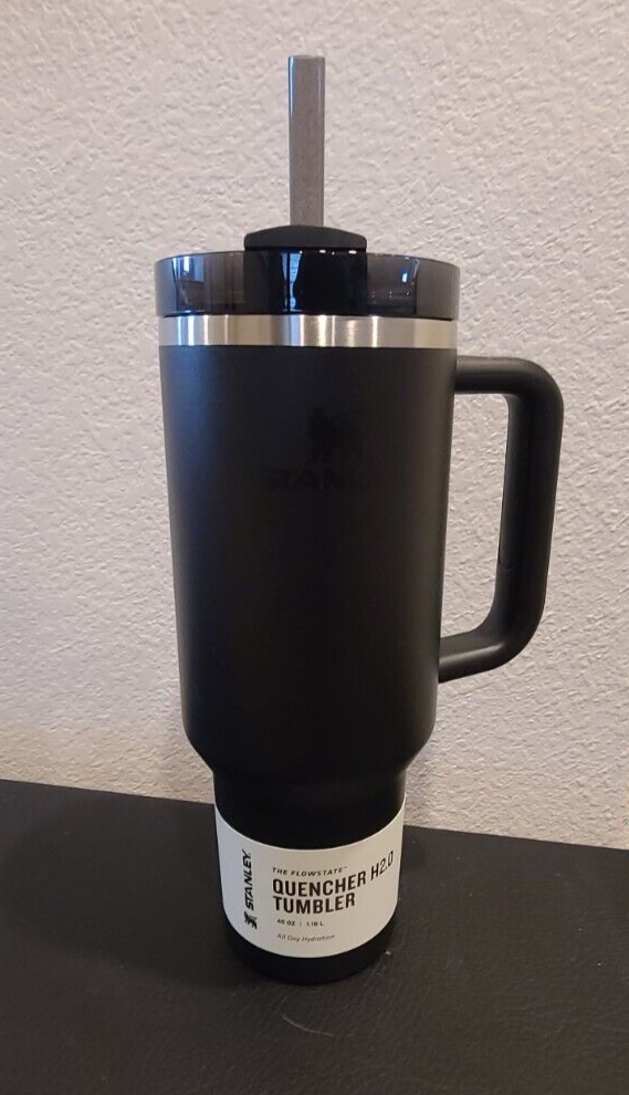 Stanley 40oz Quencher H2.0 FlowState Stainless Steel Vacuum Tumbler BLACK