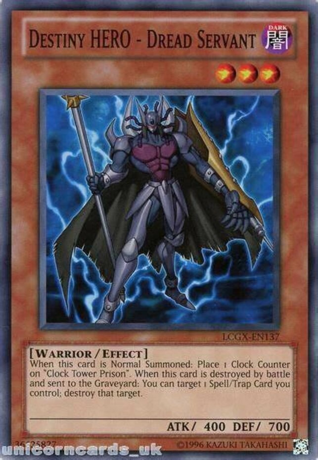 Destiny HERO Dread Servant LCGX EN137 Common Unlimited Near Mint TCG