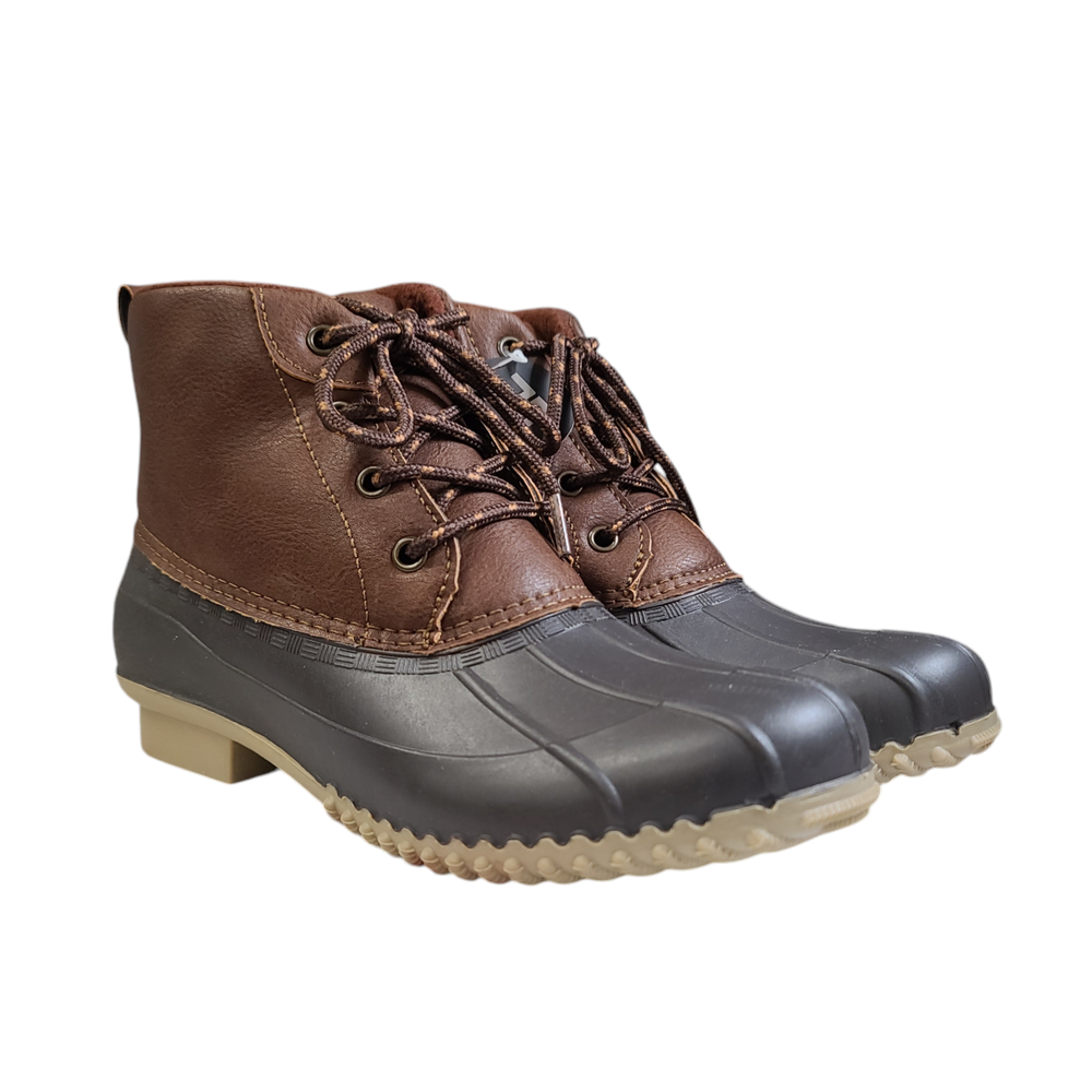 London Fog Women’s Winley Duck Boot Brown Cognac Size 7M Box Imperfect