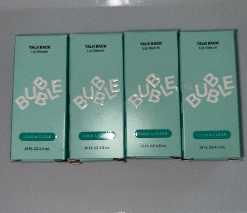 Bubble Skincare Talk Back Hydrating Loud & Clear Lip Serum, Unflavored, 4 Pack!