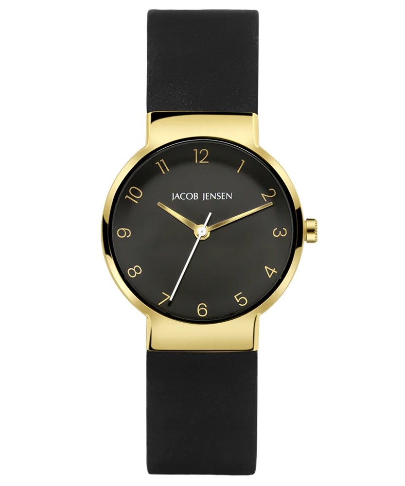 Jacob Jensen Ladies Watch Titanium Quartz Black/Gold 195