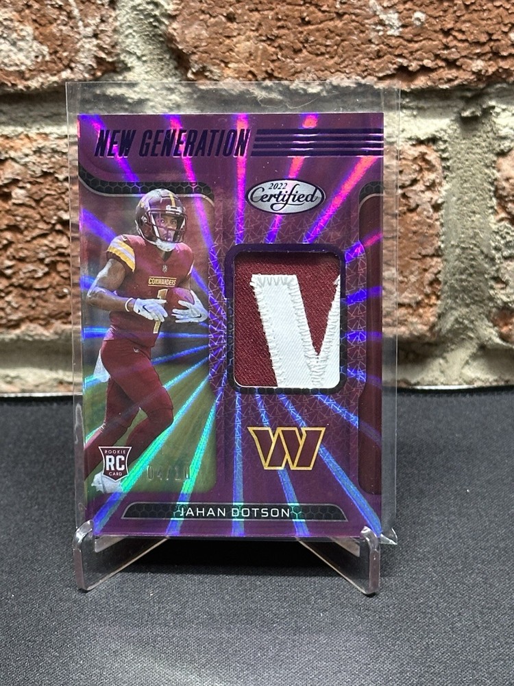 2022 Certified New Generation Jahan Dotson Rookie Patch FOTL Pink Laser /10 SSP