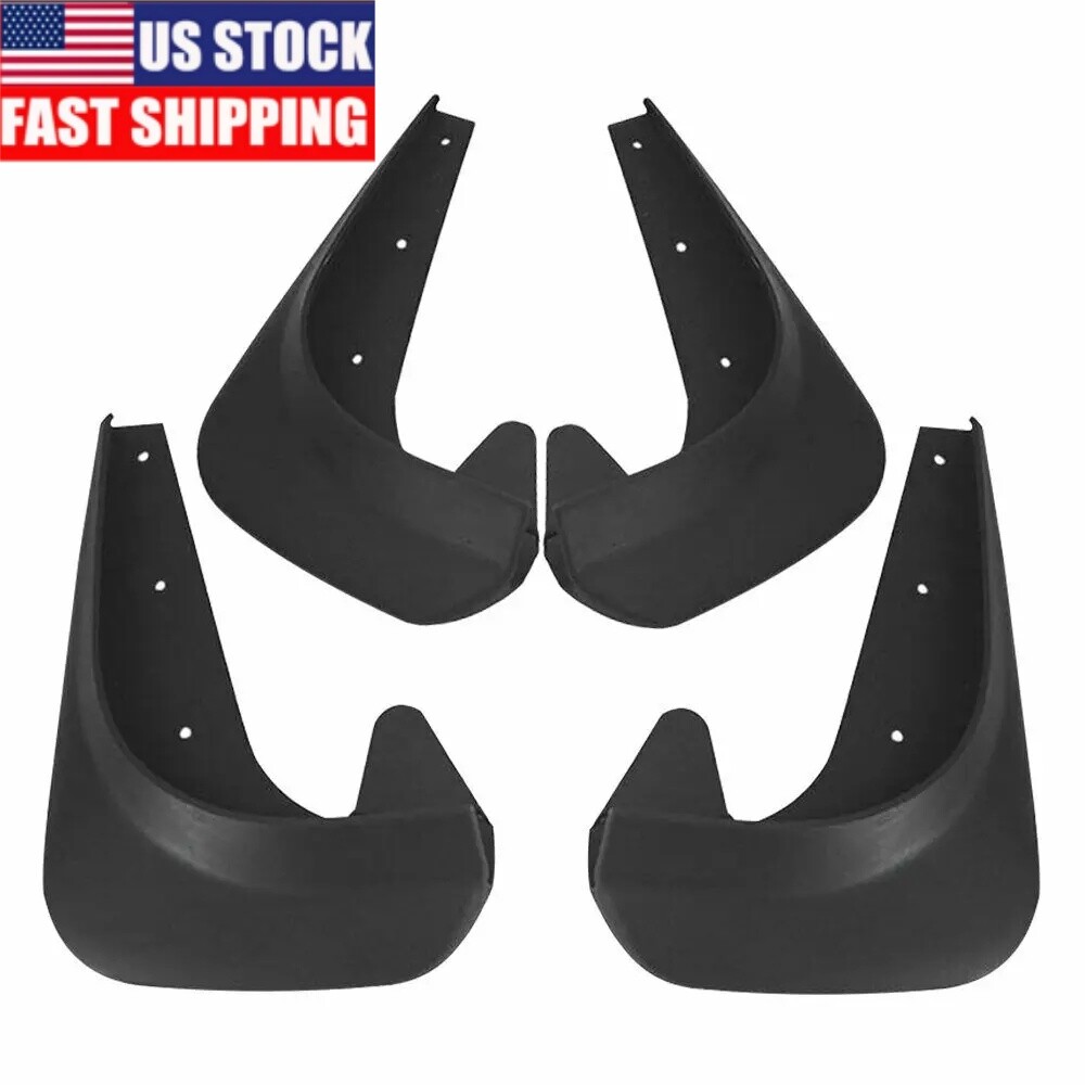 4-Piece EVA Plastic Mud Flaps Splash Guards for Car Front & Rear Fenders