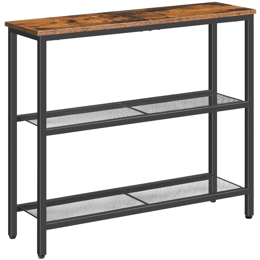 29.5-Inch Narrow 3-Tier Console Table with Shelves for Entryway or Sofa