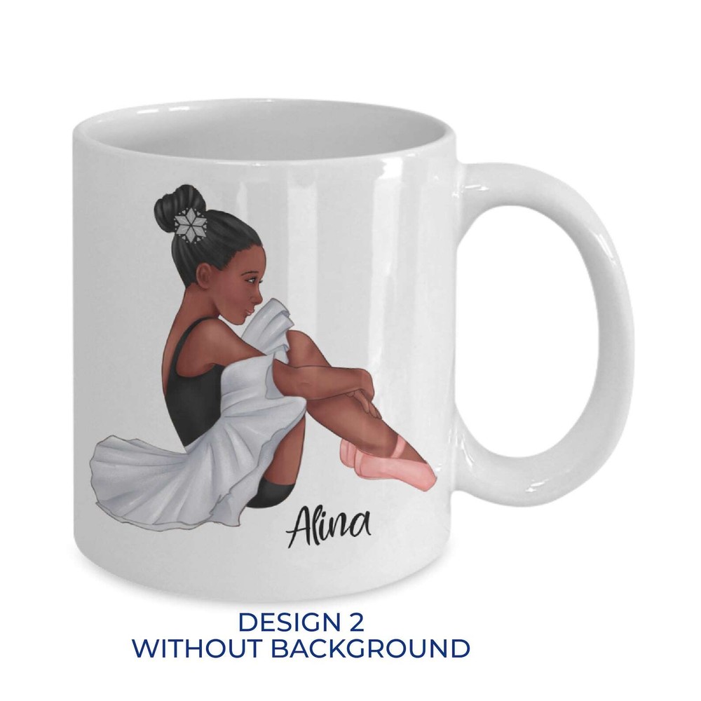 Personalized Ballet Gift Mug Teen Girl Two Tone Ballet Mug Teenage Girl Custom