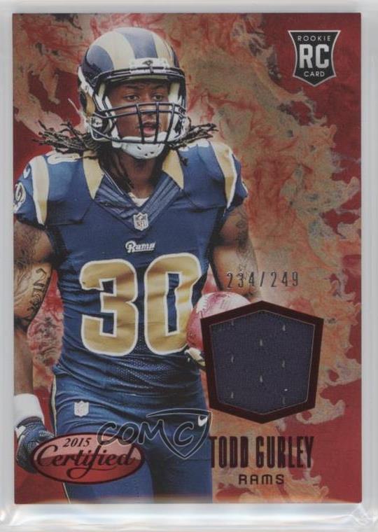 2015 Certified Scorching Swatches Mirror Red Todd Gurley II Rookie RC /249