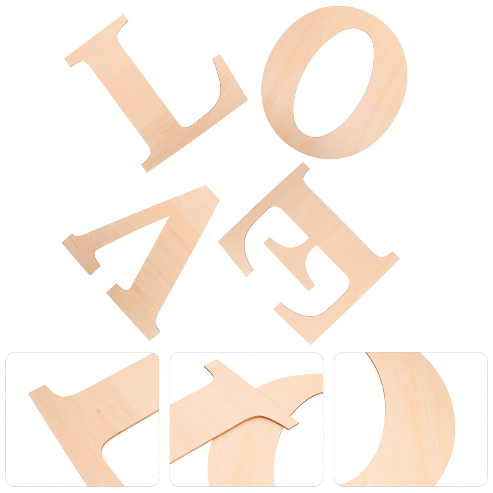 4 Pcs Wood Chips Trifold Poster Board Letters for Crafts Sign