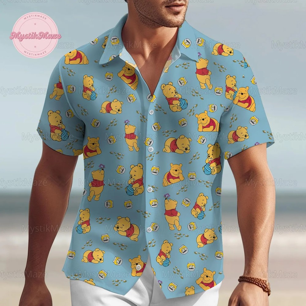 Winnie The Pooh 3D HAWAII SHIRT All Over Print Father Day Gift Best Price