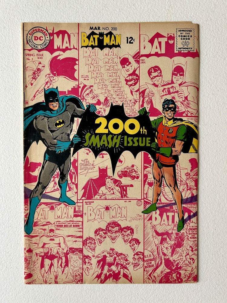 Batman 1968 Key Issue 200 Raw Unclean Unpressed High Grade