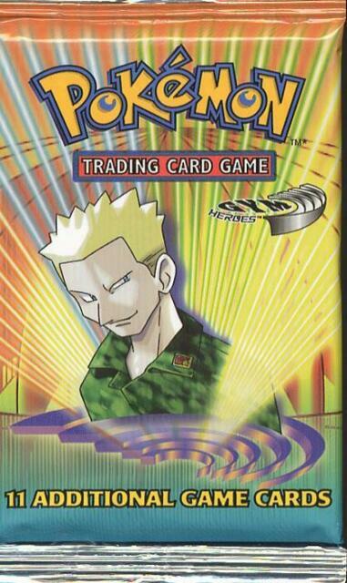 Wizards of the Coast Pokemon Gym Heroes 1st Edition Booster Pack