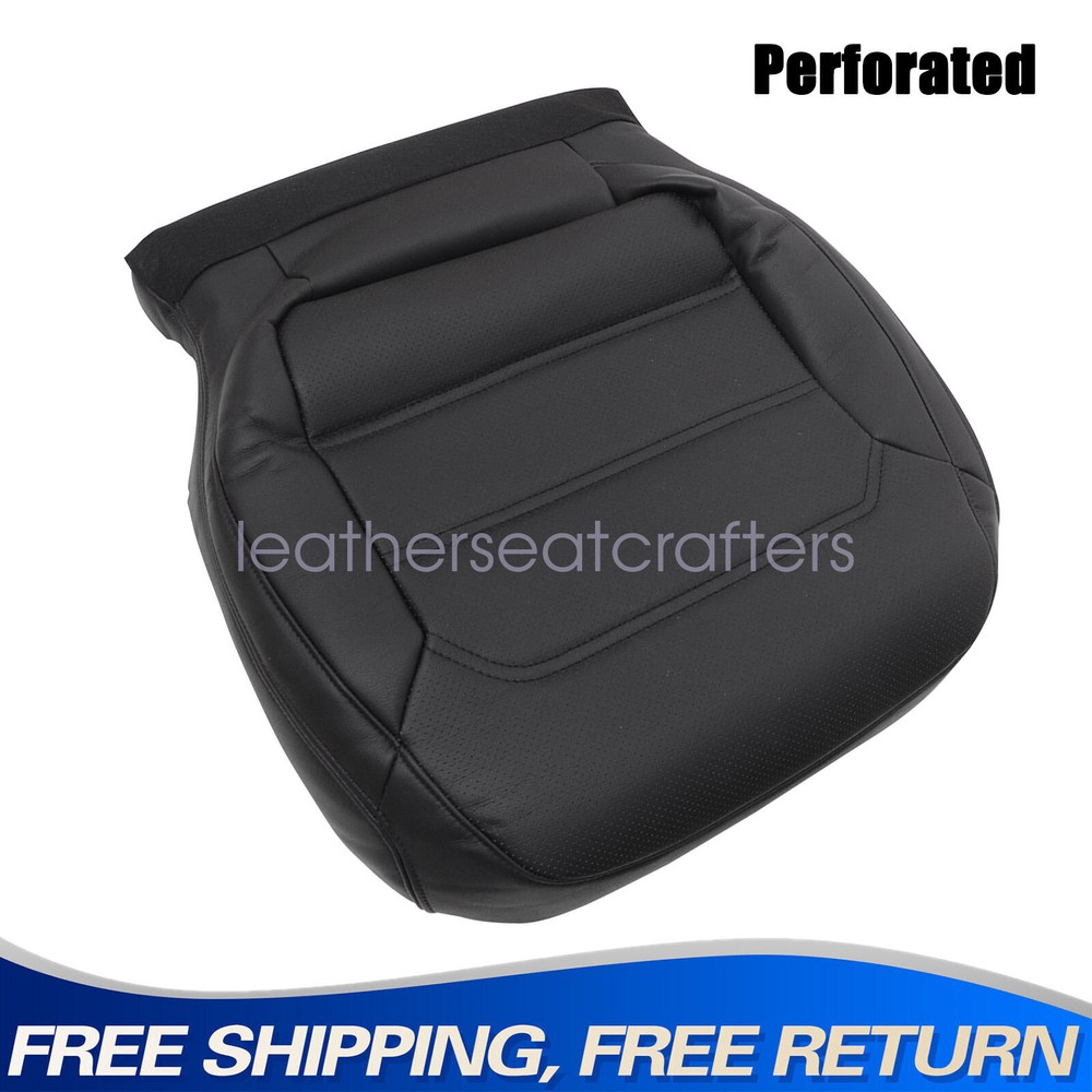 NEW Fits 2012-2020 Volkswagen Passat Driver Bottom PERF Leather Seat Cover Black