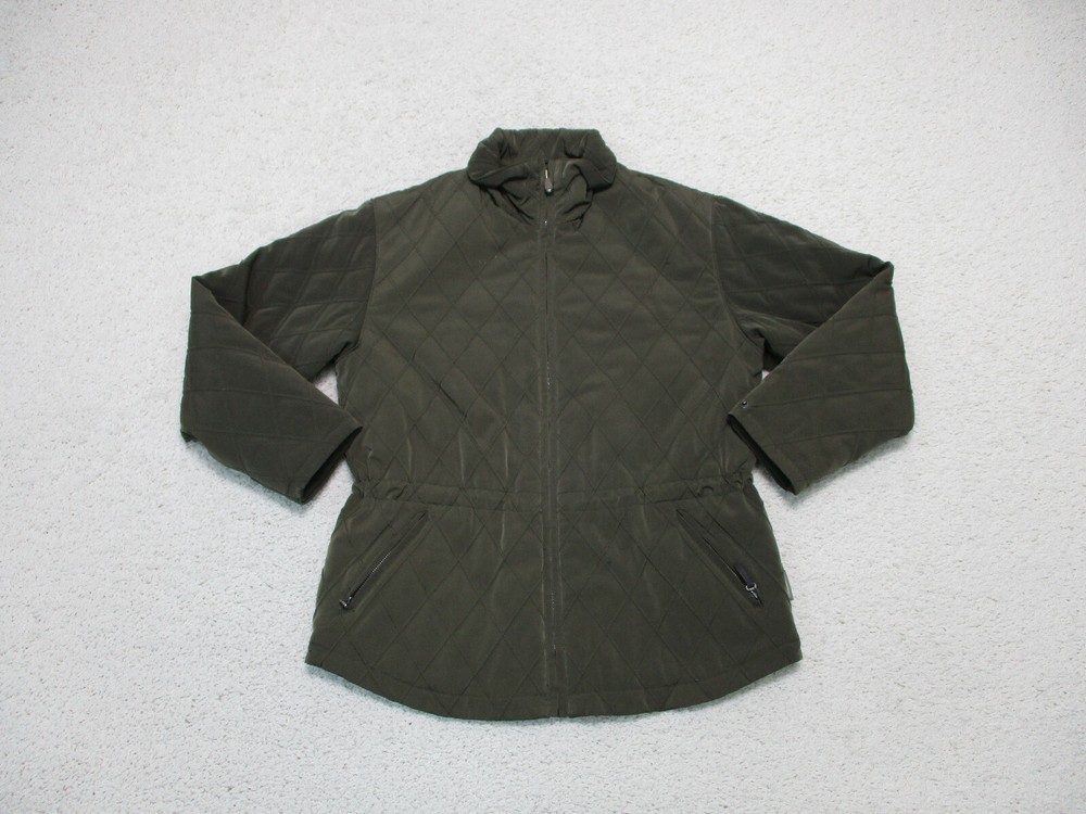 Pacific Trail Jacket Small Adult Green Full Zip Pockets Quilted Outdoors Mens S