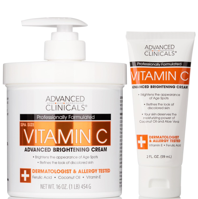 Advanced Clinicals Vitamin C Cream. Advanced Brightening Cream. Anti-aging cream