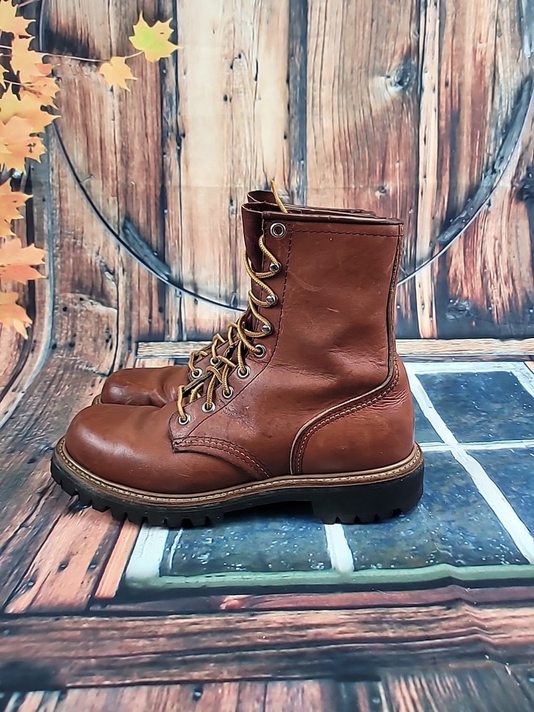 VINTAGE 70s 80s RED WING Irish Setter SPORT Boots Size 8 A Vibram soles USA