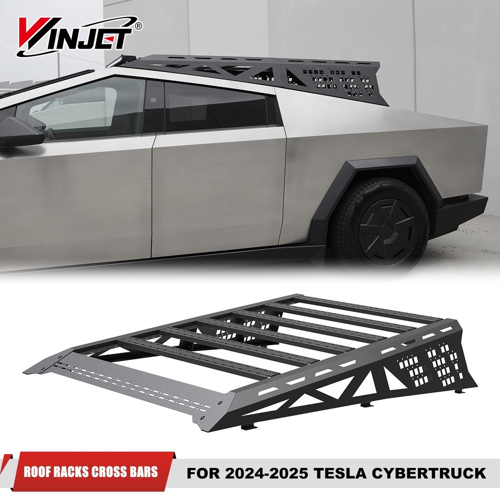 2 IN 1 Steel Bed Rack Kit Roof Cargo Racks System For 2024-2026 Tesla Cybertruck