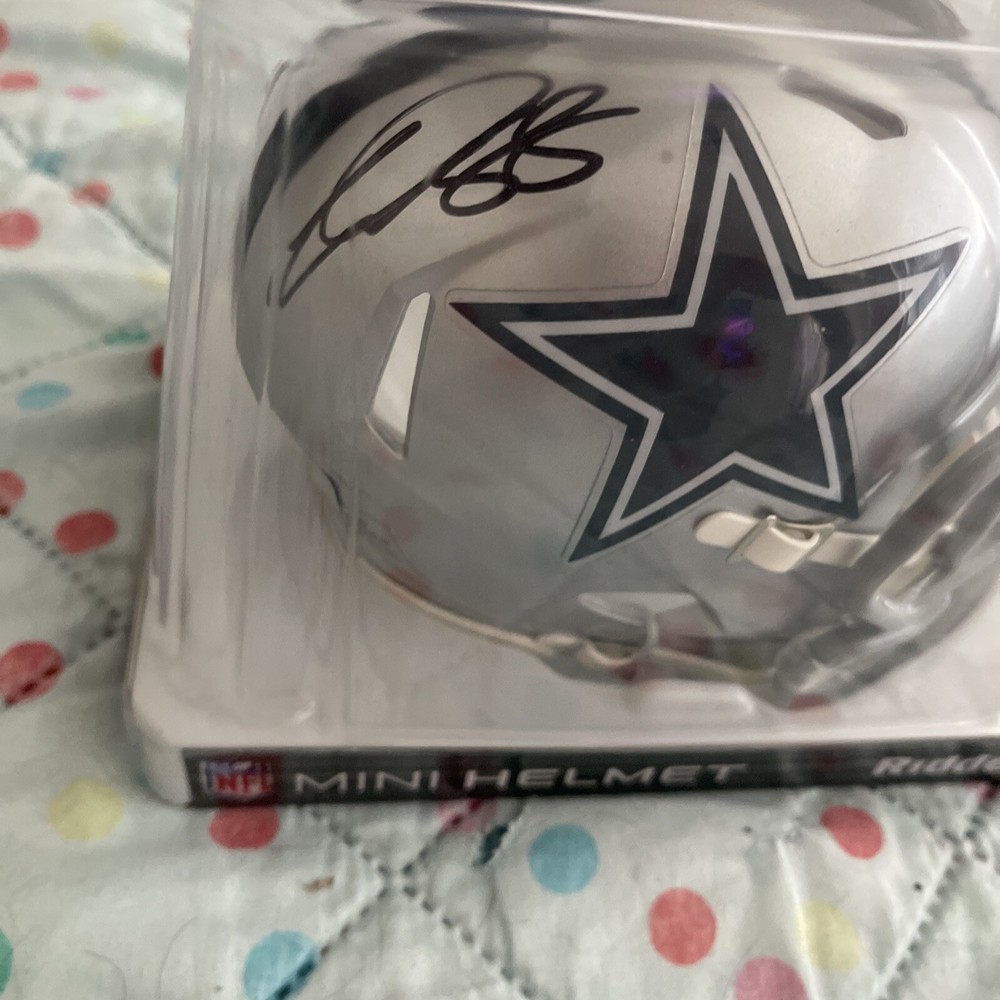 Ceedee Lamb Signed Dallas Cowboys Mini Helmet (Fanatics) - Dallas Cowboys Auto