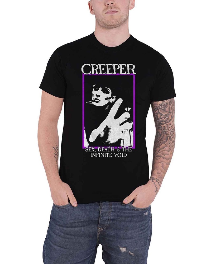 Creeper Infinite Void Band Logo Official Men’s Black T-Shirt