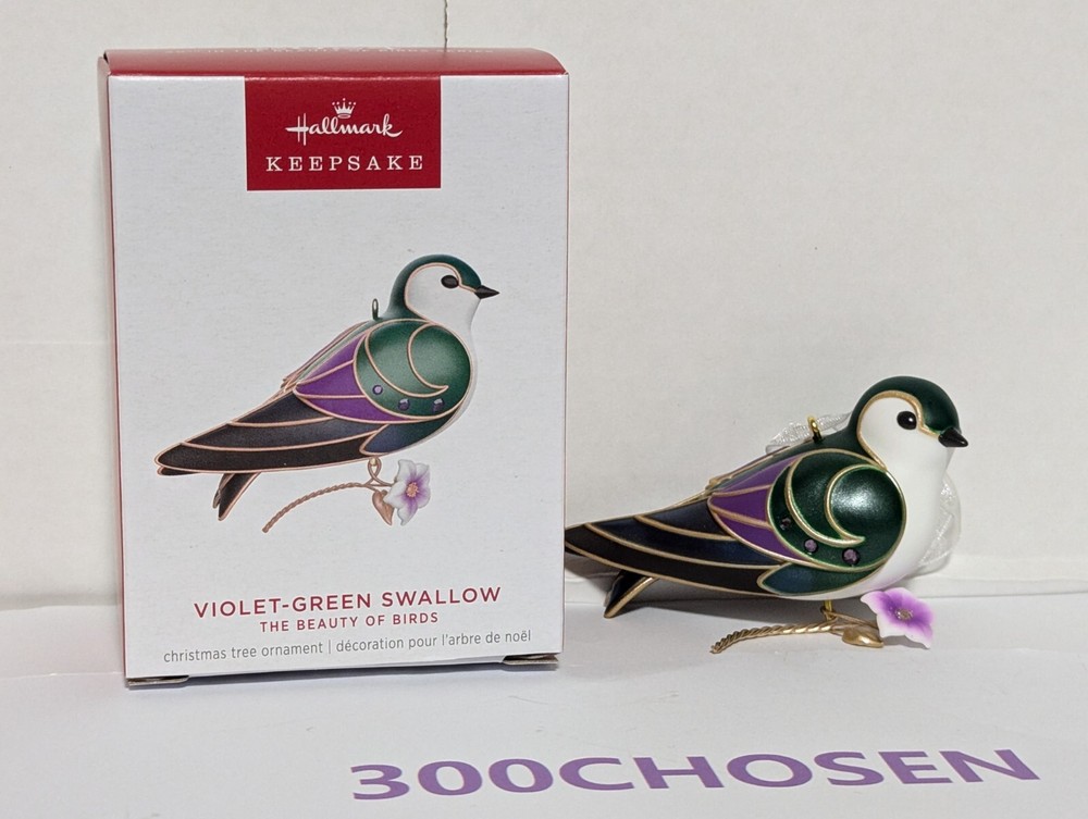 Hallmark 2024 Violet Green Swallow Beauty of Birds Series #20 Ornament  