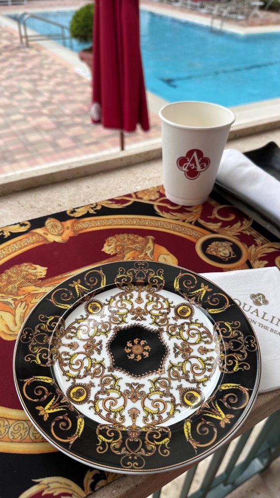 Versace Barocco  bread  dessert  Plate  Rosenthal Christmas sale estate-image