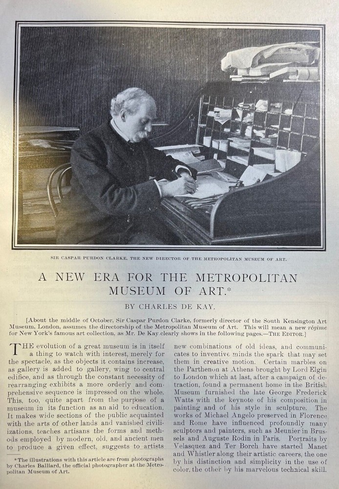 1905 Metropolitan Museum of Art Caspar Purdon Clarke illustrated