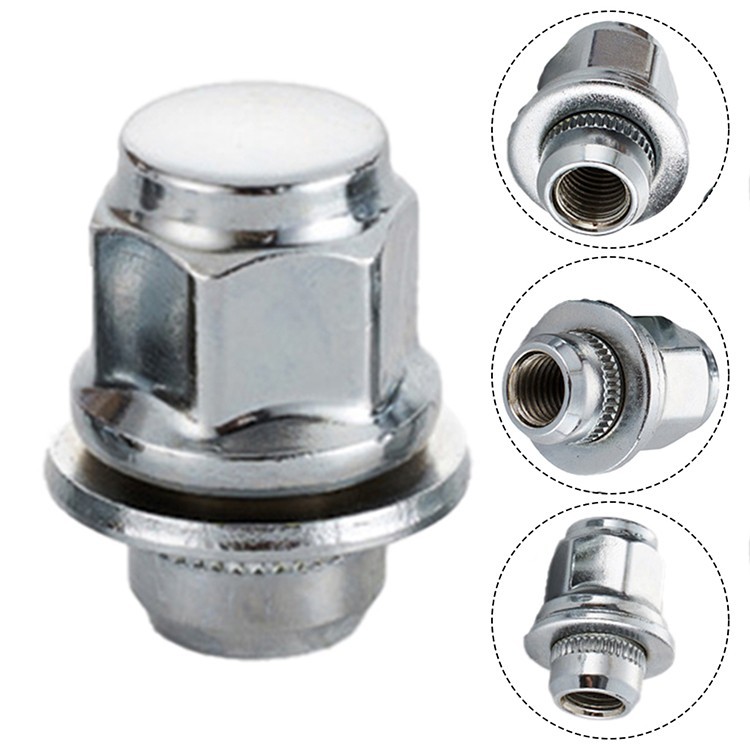 Sleek Chrome Wheel Nuts Compatible with a Range of For Toyotas 9094201033