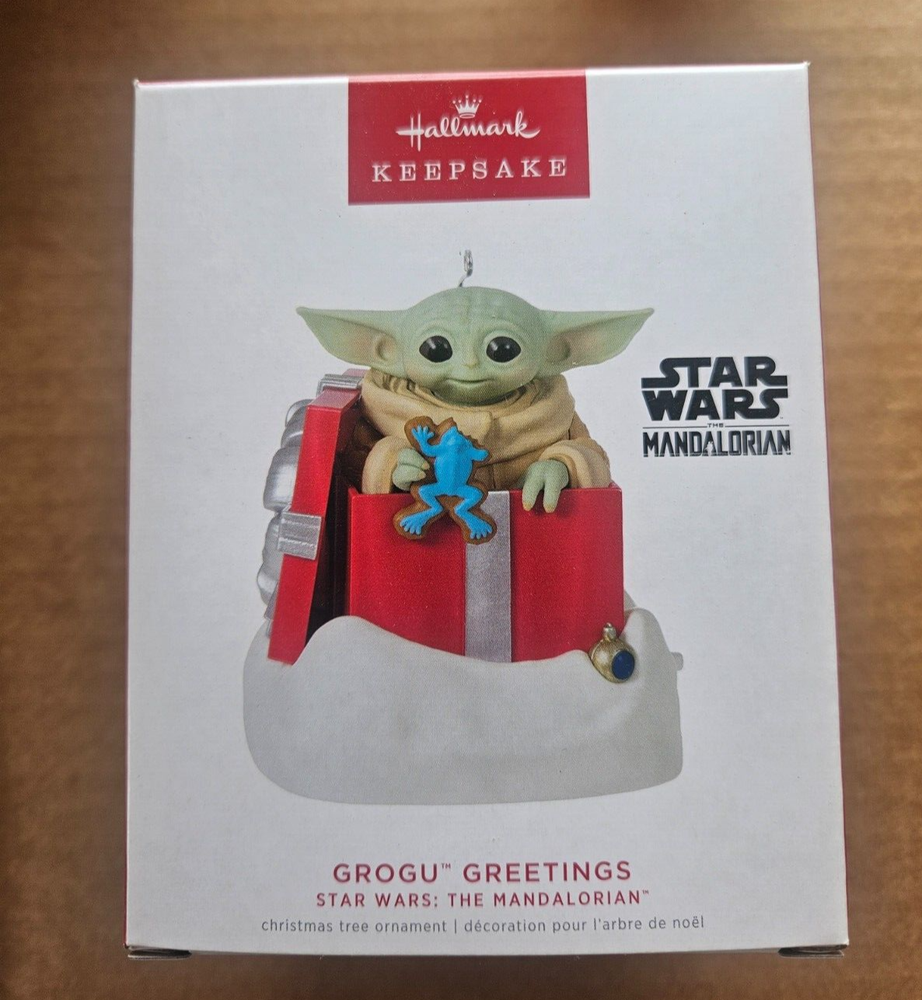 Hallmark Keepsake Ornament 2022 Star Wars The Mandalorian Grogu Greetings NIB