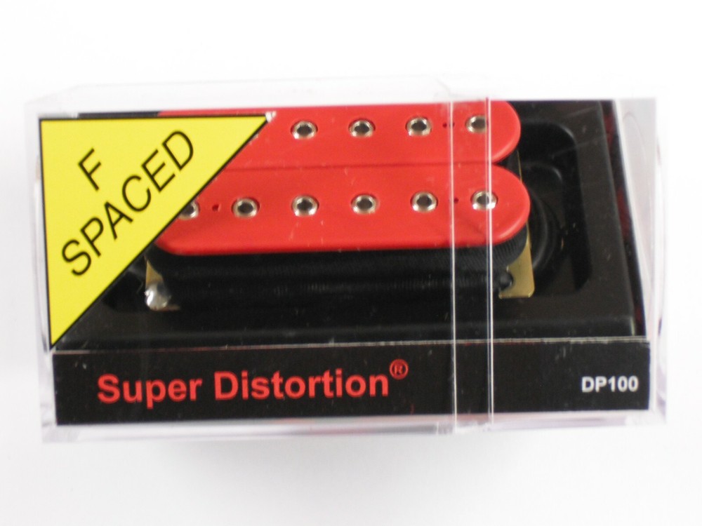 DiMarzio F-spaced Super Distortion Bridge Red W/Chrome Poles DP 100