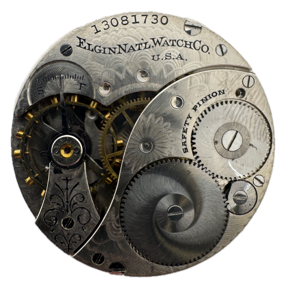 Antique 1908 Elgin 7 Jewel 12s Hunter Case Mechanical Pocket Watch Movement 301