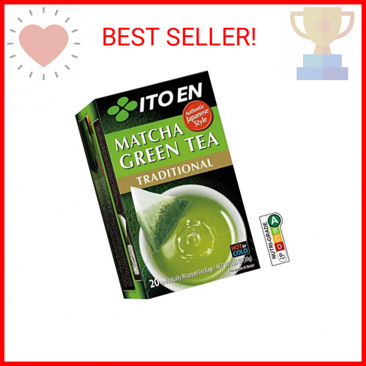 ITO EN Traditional Matcha Green Tea Bags, 20 Count