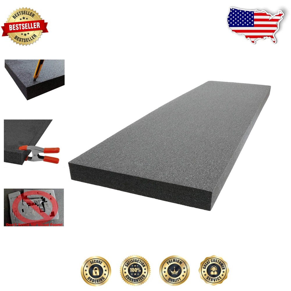 Customizable, Lightweight Military Foam 54 x 16 x 3.0 Inches for Firearm Safety