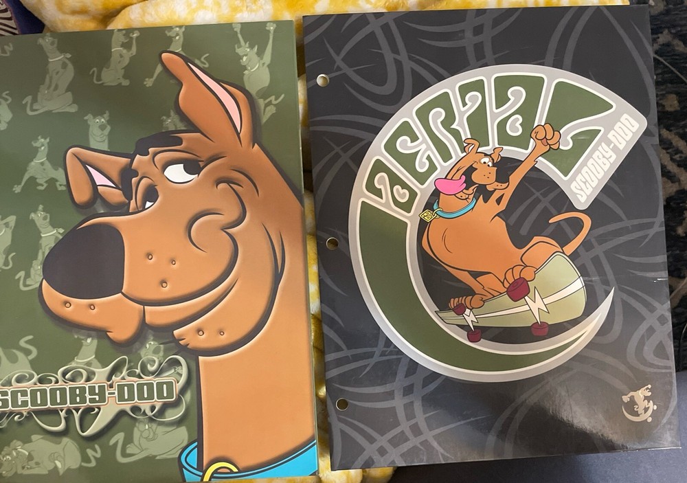 Vintage 2002 Scooby Doo Cartoon Network Two Pocket School Folder Starpoint