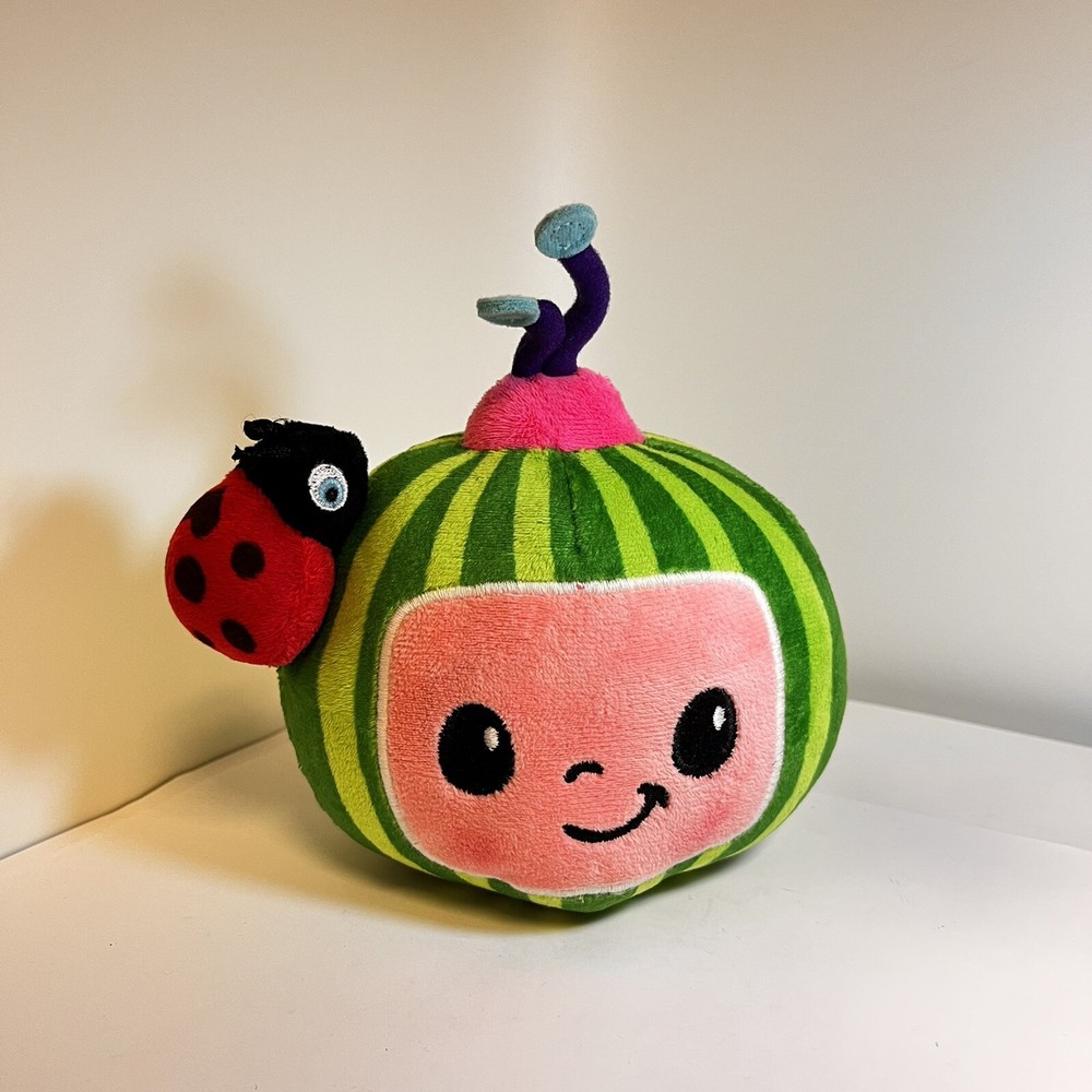 ⭐️ CoComelon Squishy 6” WATERMELON Soft Plush With Lady Bug Moonbug 2020