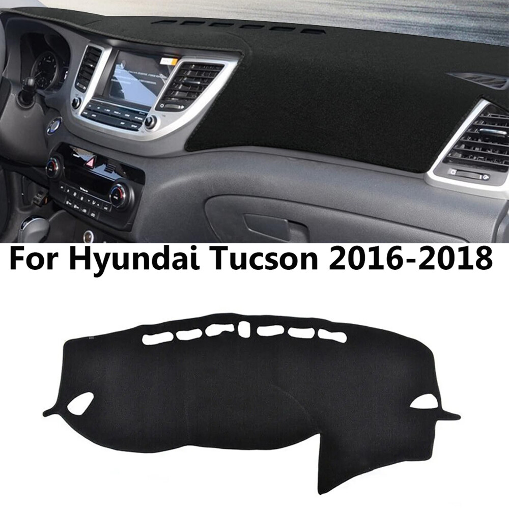 2016-2018 Hyundai Tucson Black Dashboard Cover Anti-Sun Dash Mat Pad