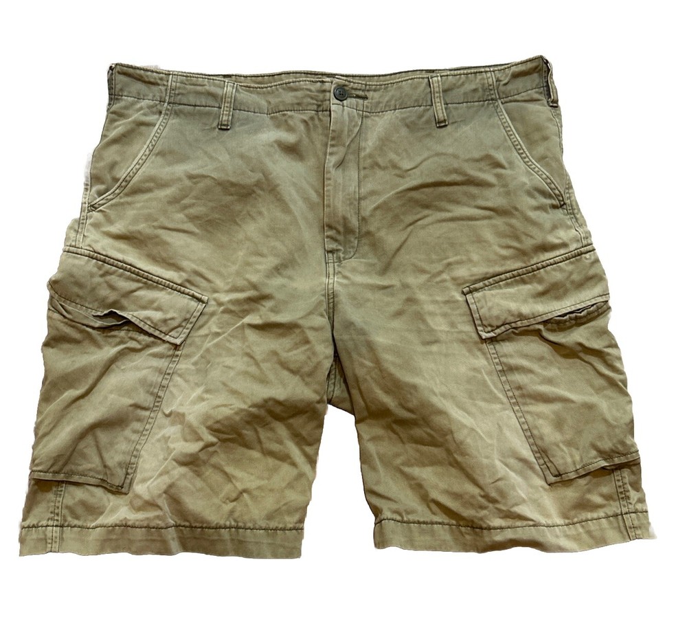 Levi’s Men’s Olive Khaki XX Cargo Shorts Sz 40x10 Military Camping 90s Loose 41