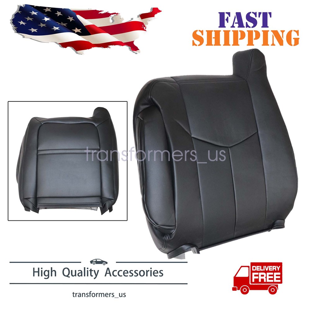 2003-2006 Chevy Silverado Front Driver Side Top Seat Cover Black