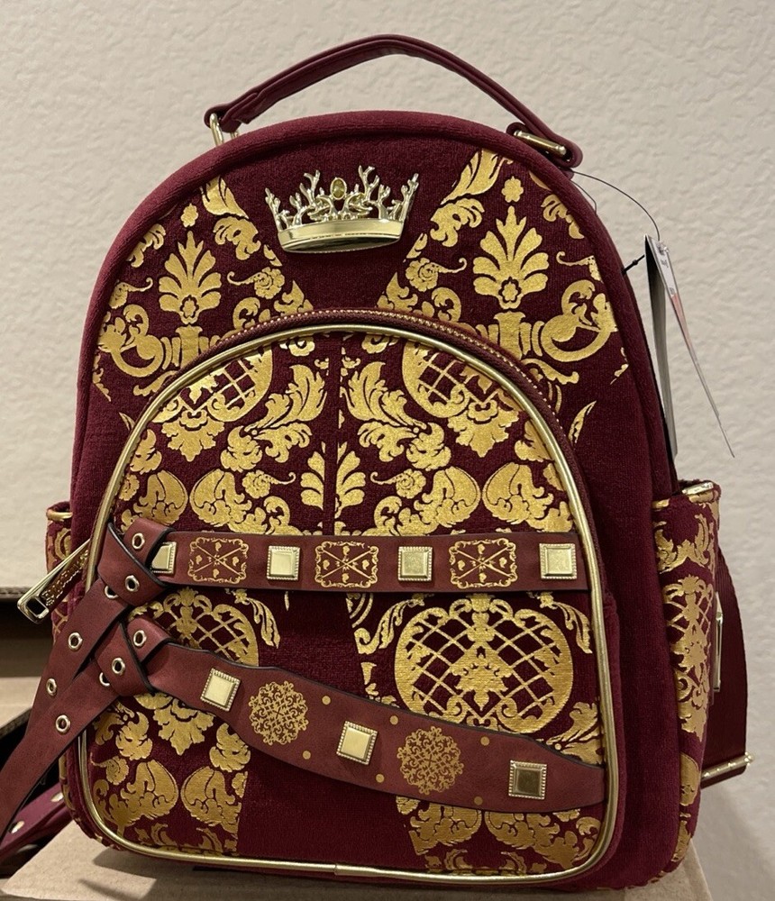 Loungefly Game of Thrones Joffrey Burgundy Gold Mini Backpack New