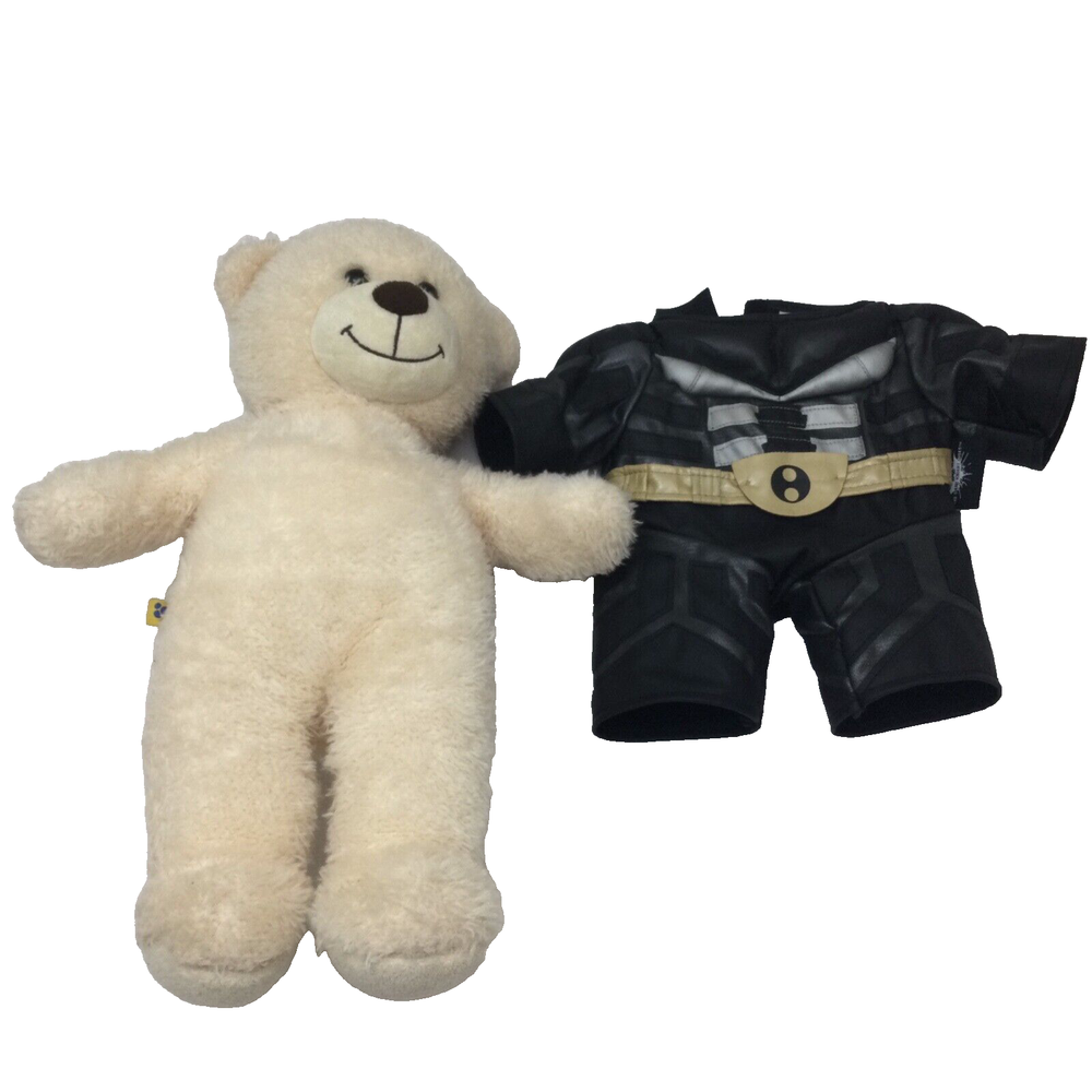 Dark Knight Rises BABW Build A Bear 16 Inch Plush Teddy Cream Lovey Toy