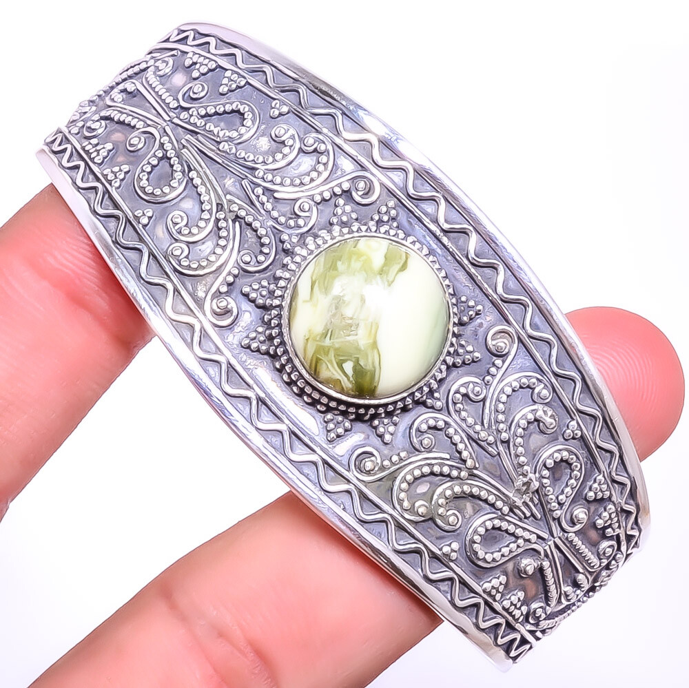 Vasonite 925 Sterling Silver Handmade Cuff Adst. C7879-39 A397