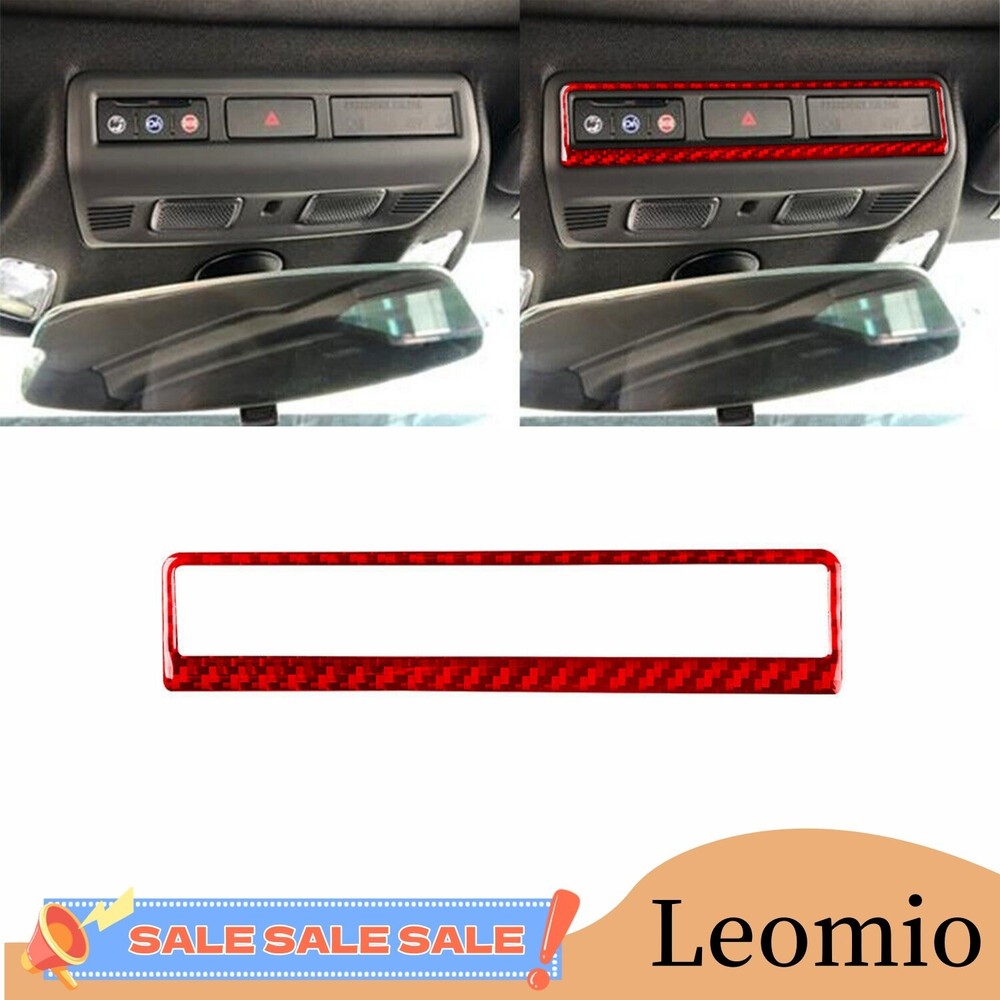 Red Carbon Fiber Warning Light Switch Frame Trim for 2020-2024 Corvette C8