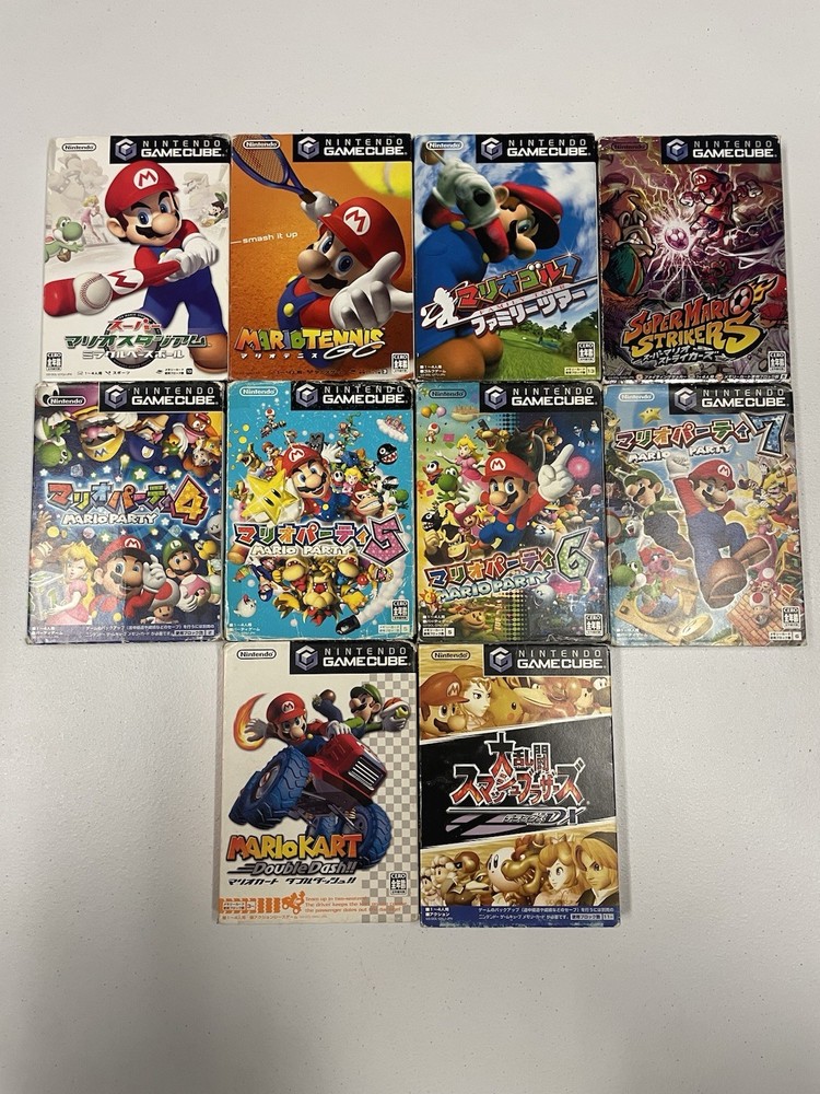 Lot of 10 Mario Games For GameCube + Manuals + Japan Version