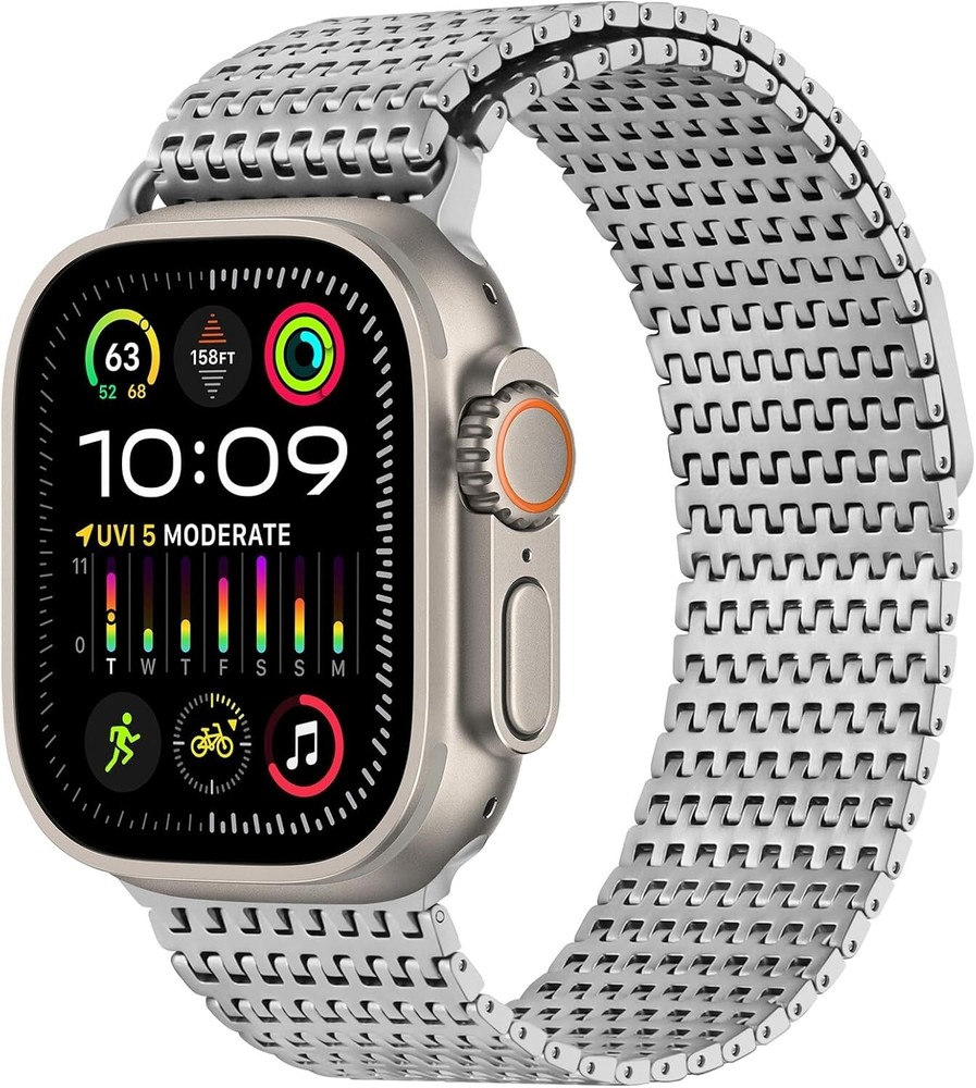 Anlinser Compatible with Apple Watch Strap 49mm 46mm 45mm 44mm 42mm, Magnetic St