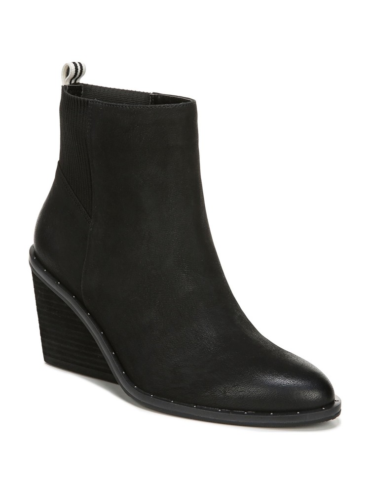 DR SCHOLLS ORIGINAL COLLECTION Womens Black Be Free Mania Wedge Booties 6.5 M