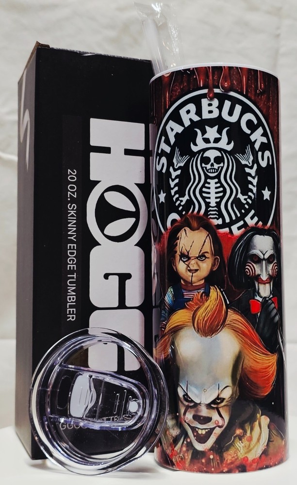 Starbucks Horror movie 20 oz insulated vacuum sealed Hogg brand tumbler