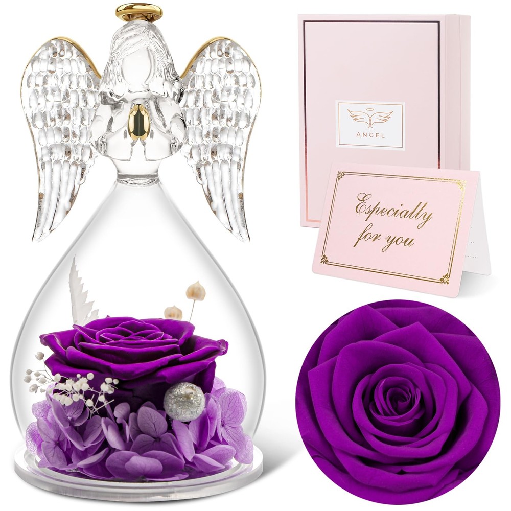 Eternal Rose Gift for Mom - Mother's Day Birthday Present with LED Light