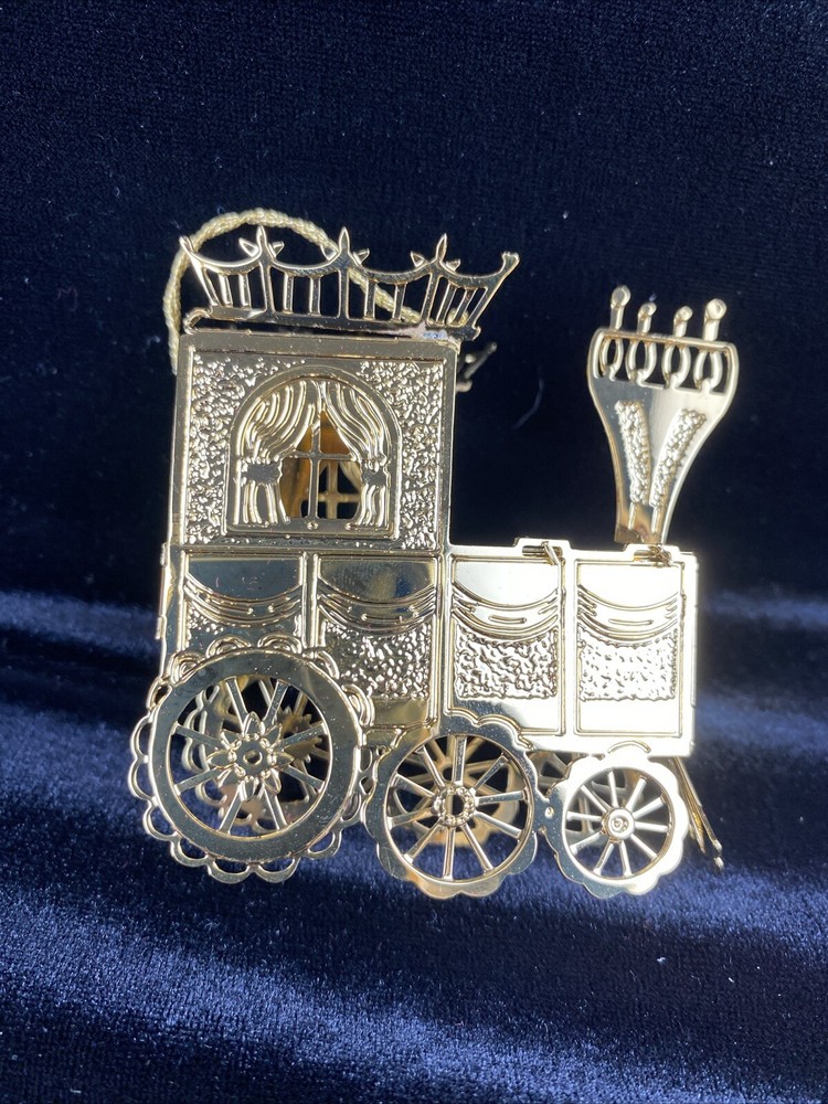 Danbury Mint Train ヴィンテージ クリスマス オーナメント 1990年 ゴールドメッキ メタル
