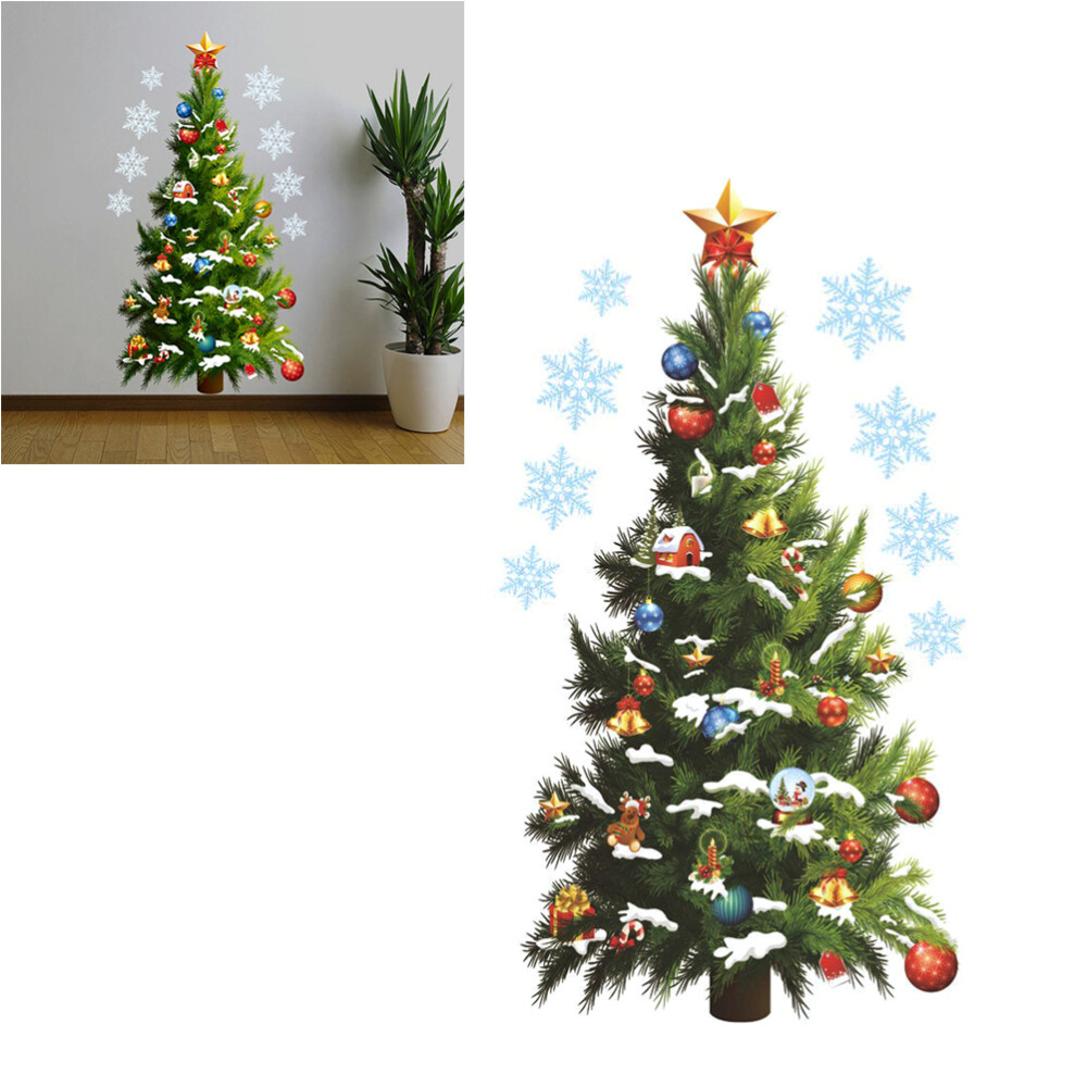 Christmas Wall Sticker Window Clings Snowflake Stickers Decoration