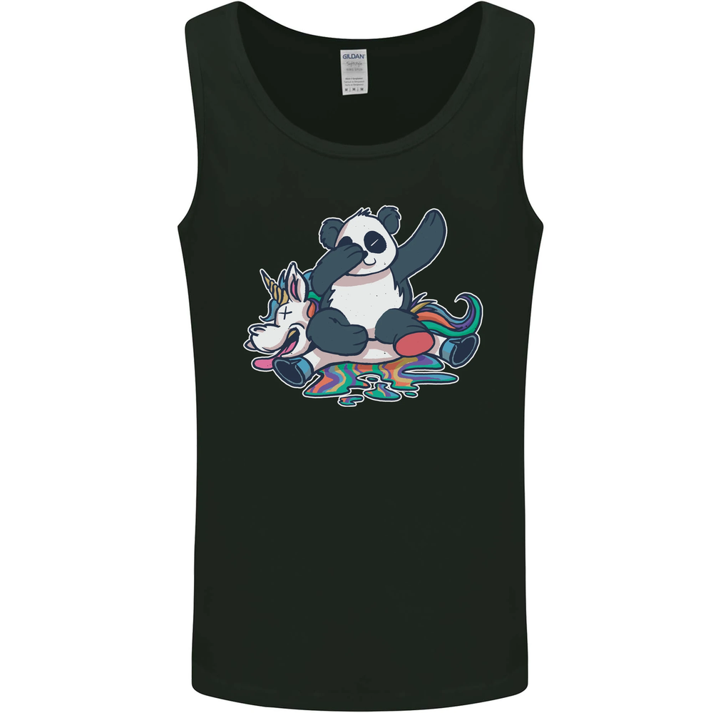 Divertido chaleco para hombre Dabbing Panda Squashing a Unicornio