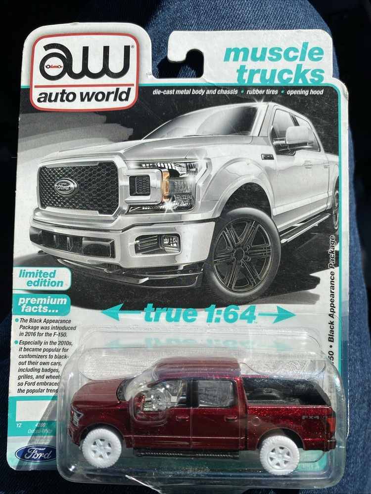Auto World Ultra Red Chase 2020 Ford F-150 Black Appearance Package