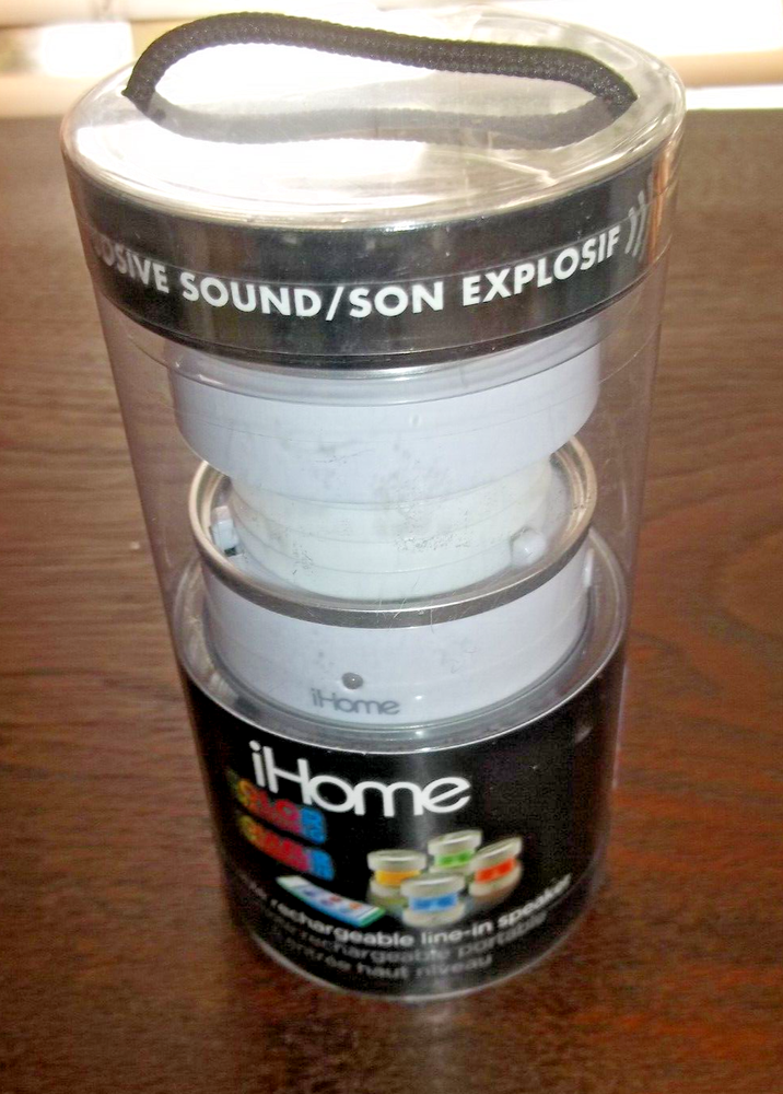 iHome IM59WC Rechargeable LED Color Changing Mini Speaker with Line-In New