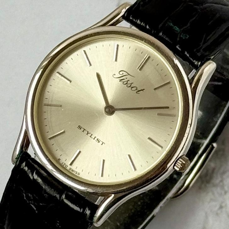 Vintage Tissot Stylist Men's Quartz Watch with Silver Dial and New Battery